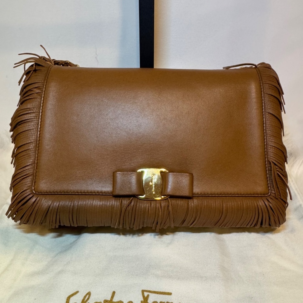Salvatore Ferragamo Ginny Vara Fringe Crossbody